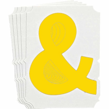 Brady Quik-Align 5110 Series Polyester 3 in Lbl Legend: & Yellow 10PK 5110P-&